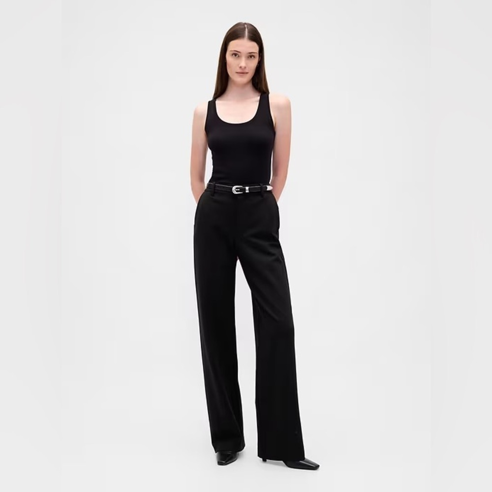 NEW! GAP Black High Rise Double Knit Wide-Leg Pants - Multiple 🩷 #856989